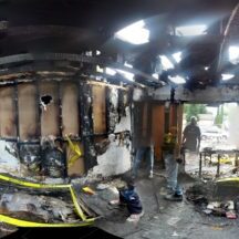 fire origin and cause in a burnt strtucture